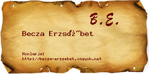 Becza Erzsébet névjegykártya