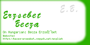 erzsebet becza business card